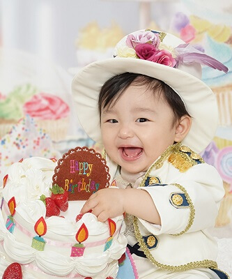 1歳のお誕生日写真