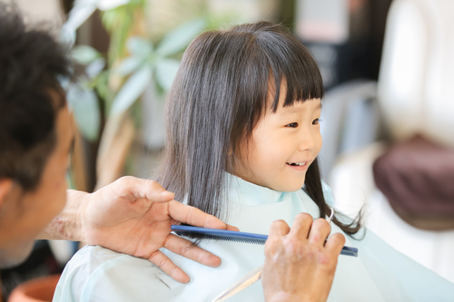 ファーストヘアカットの写真